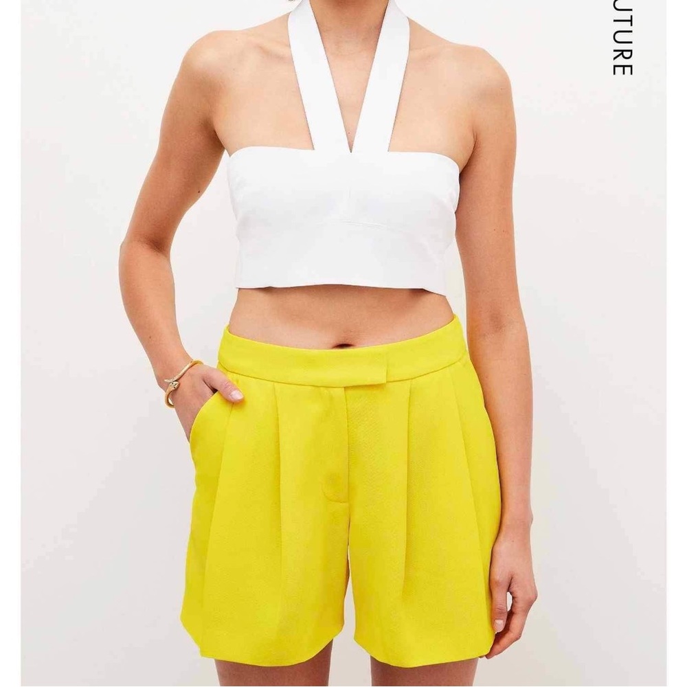 White Halter Crop Top